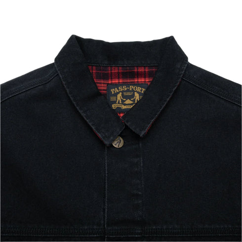 Pass Port - Workers Club Lined Denim Jacket (Black) *SALE
