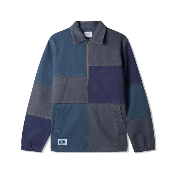 Butter Goods - Washed Canvas Patchwork Jacket (Washed Navy) *SALE