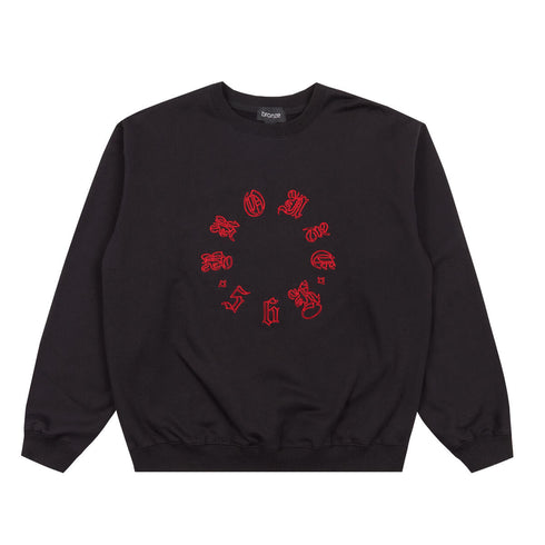 Bronze 56k - Old E Circle Crewneck (Black) *SALE