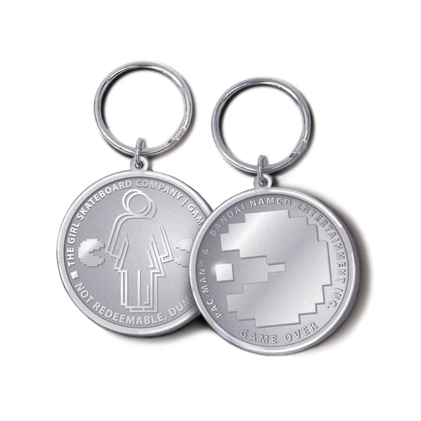 Girl - Pac-Man Game Token Keychain