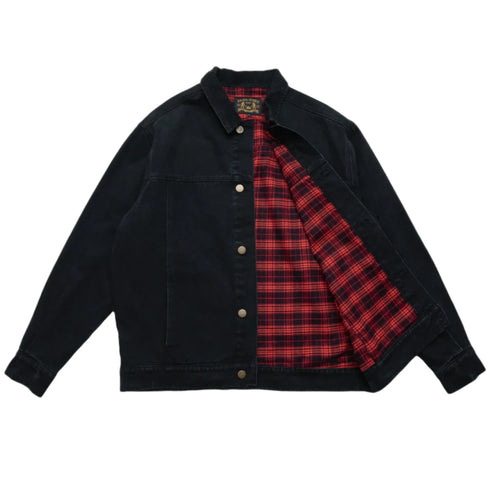 Pass Port - Workers Club Lined Denim Jacket (Black) *SALE