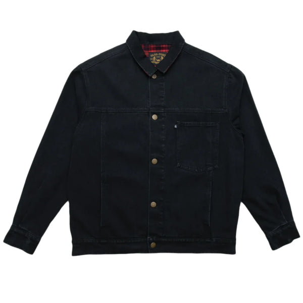 Pass Port - Workers Club Lined Denim Jacket (Black) *SALE