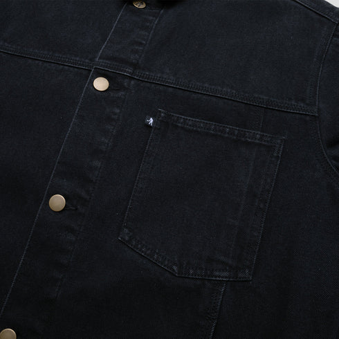 Pass Port - Workers Club Lined Denim Jacket (Black) *SALE