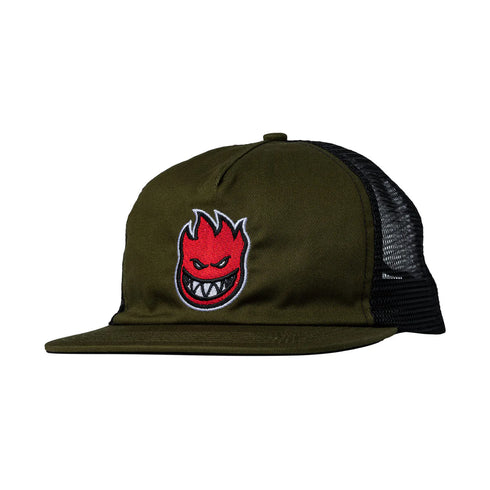 Spitfire - Big Head Fill Trucker Hat (Olive/Red)