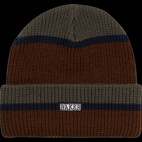 Baker - Logo Beanie (Brown/Grey/Navy)