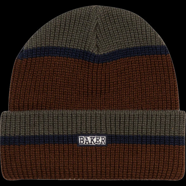 Baker - Logo Beanie (Brown/Grey/Navy)