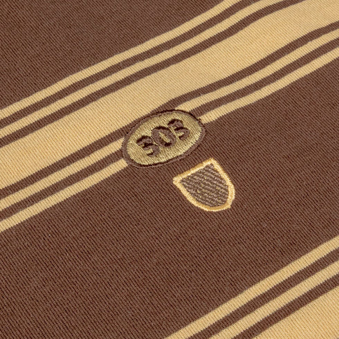 303 Boards - 303 X Brixton 303 Oval Stripe Shirt (Dark Earth/Straw)