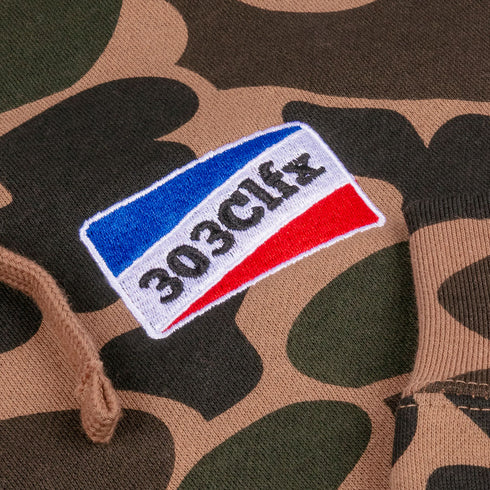 303 Boards - 303 CLFX Shorties Embroidered Hoodie (Duck Camo)