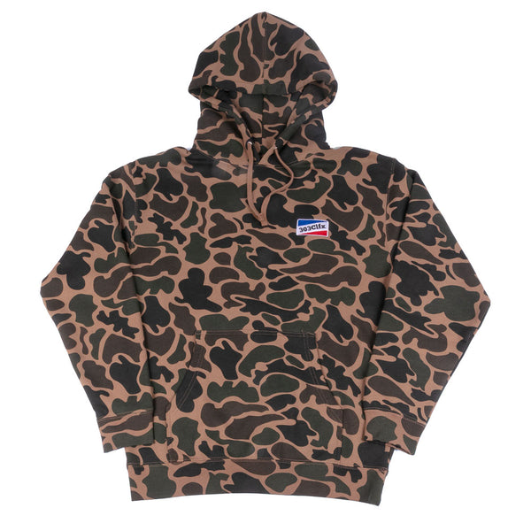 303 Boards - 303 CLFX Shorties Embroidered Hoodie (Duck Camo)