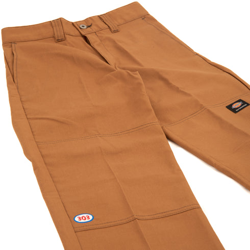 303 Boards - 303 X Dickies Skateboarding Oval Double Knee Pants (Brown Duck) *SALE