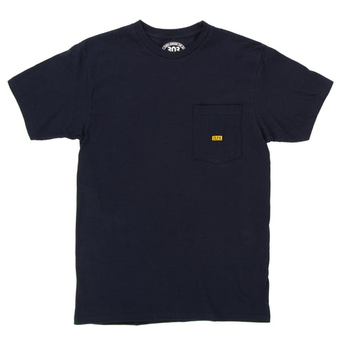303 Boards - CLFX Block Embroidered Pocket Tee (Navy)*SALE