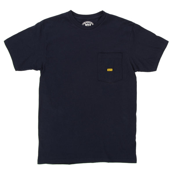 303 Boards - 303 Embroidered Block Pocket Tee (Navy)