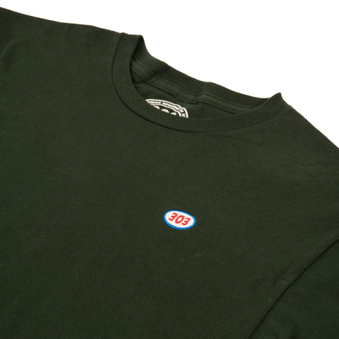303 Boards - 303 Embroidered Oval Tee (Forest Green)