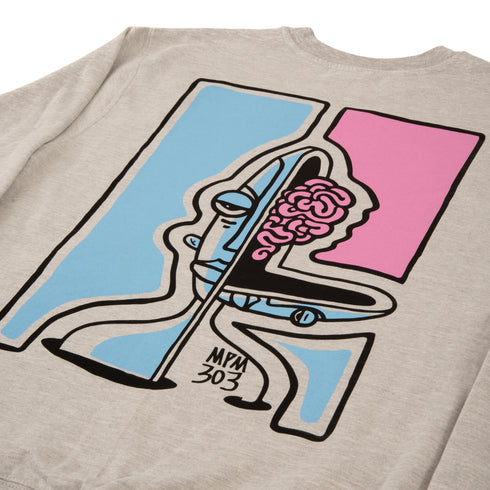 303 Boards - 303 Boards x Alex Gould My Pointless Mind Crewneck (Heather Grey) *SALE
