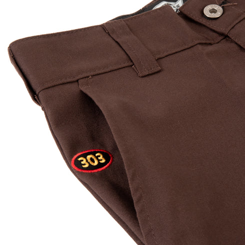 303 Boards - 303 Bird Dog x Dickies Skateboarding Slim Fit Pants (Chocolate Brown) *SALE