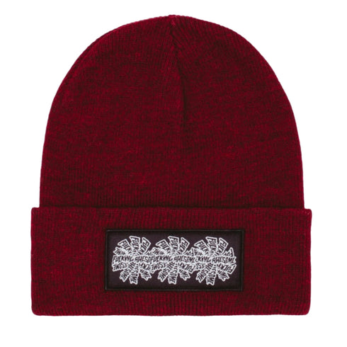 Fucking Awesome - Three Spiral Edge Stitch Beanie (Burgundy Heather)
