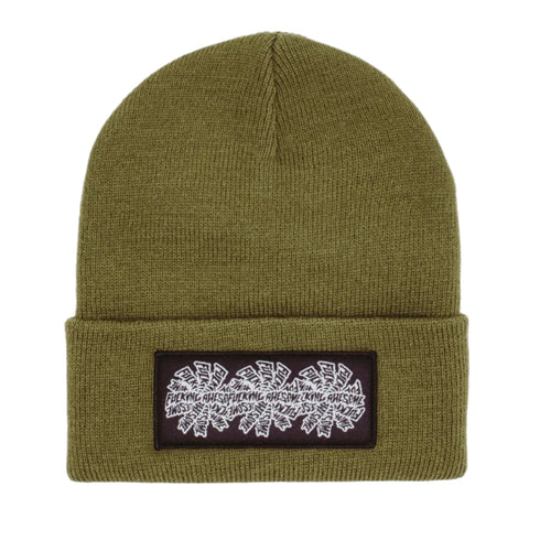 Fucking Awesome - Three Spiral Edge Stitch Beanie (Winter Moss)