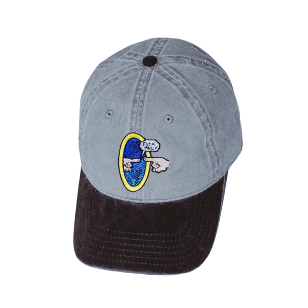 Fucking Awesome - Fuck You Embroidered 6 Panel Hat (Black/Gray)