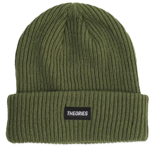 Theories - Stamp Label Rib Knit Beanie (Sage)