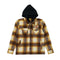 Krooked - Double OK Hooded Flannel (Brown/Yellow)