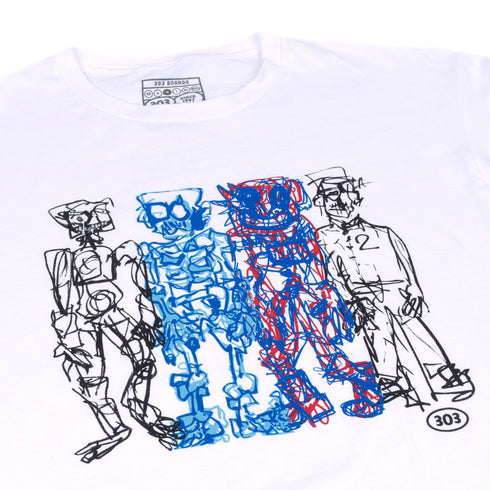 303 Boards - 303 X Blob "Provoked" Tee (Moss Stonewash/White)