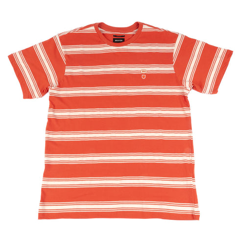 303 Boards - 303 X Brixton 303 Oval Stripe Shirt (Burnt Red/White)