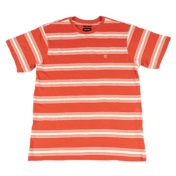 303 Boards - 303 X Brixton 303 Oval Stripe Shirt (Burnt Red/White)