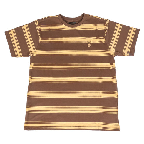 303 Boards - 303 X Brixton 303 Oval Stripe Shirt (Dark Earth/Straw)