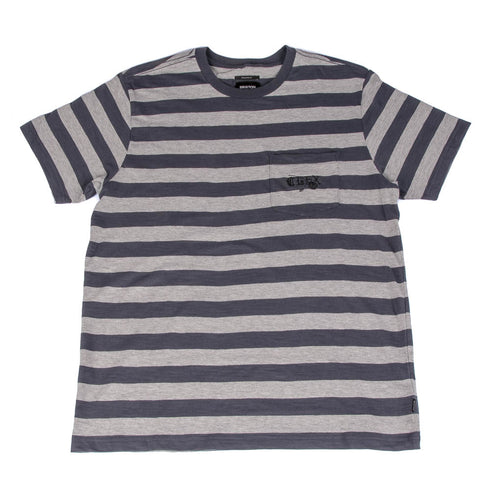 303 Boards - 303 X Brixton CLFX Rose Stripe Pocket Shirt (Ombre Blue/Heather Grey)