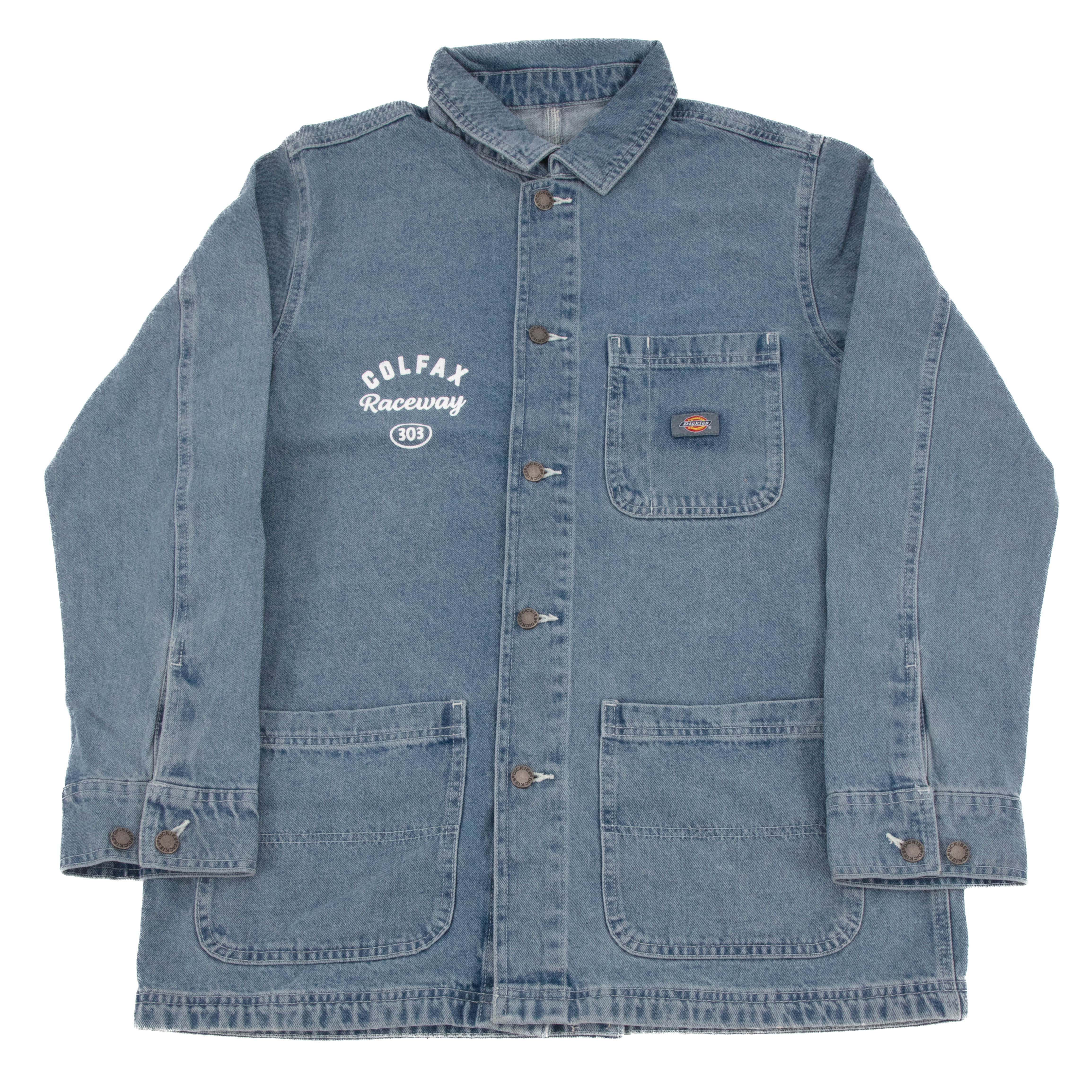 303 Boards - 303 X Dickies Colfax Raceway Chore Coat (Light Denim