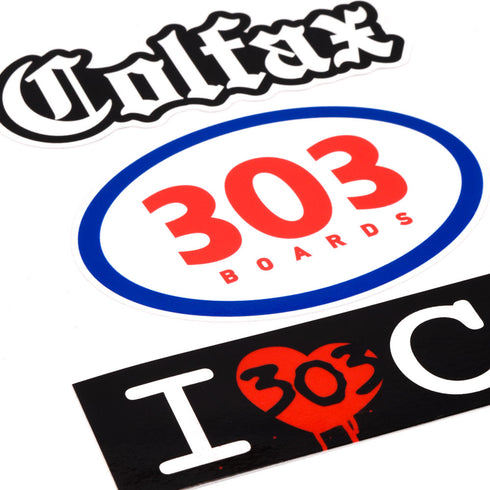 303 Boards - Sticker Pack #11 (3 Stickers)