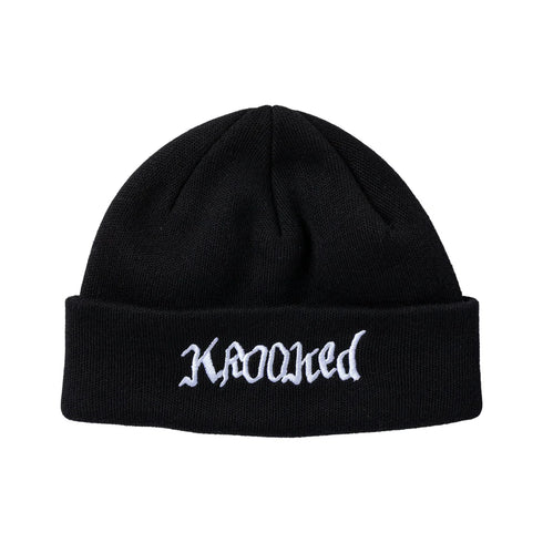 Krooked - Double OK Script Beanie (Black)