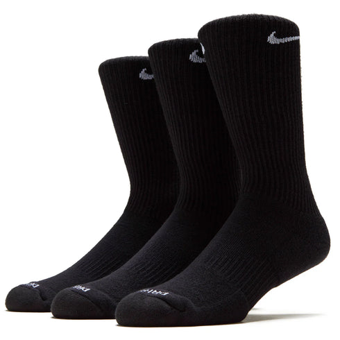 Nike SB - 3 Pack Everyday Plus Dri-Fit Crew Socks (Black)