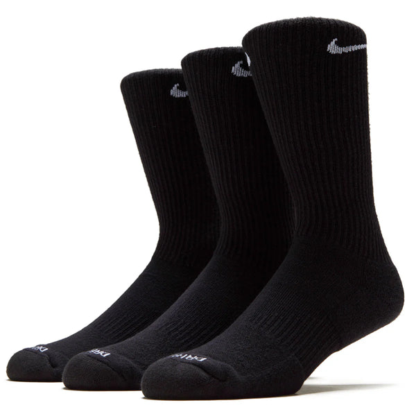 Nike SB - 3 Pack Everyday Plus Dri-Fit Crew Socks (Black)