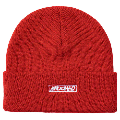 Krooked - Moonsmile Script Beanie (Dark Red/White) *SALE