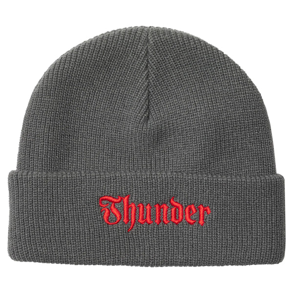 Thunder - Script Beanie (Charcoal/Red)