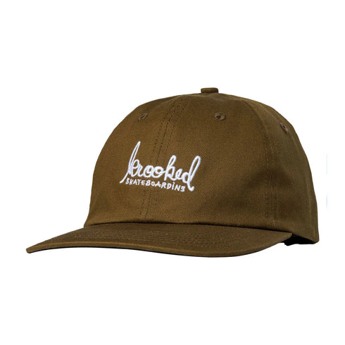Krooked - Skript Snapback Hat (Brown/White)