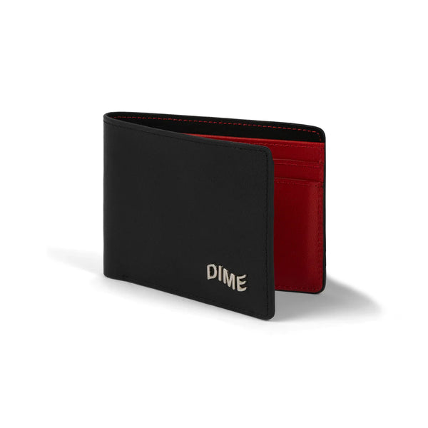 Dime - Leather Bifold Wallet (Black/Cherry)