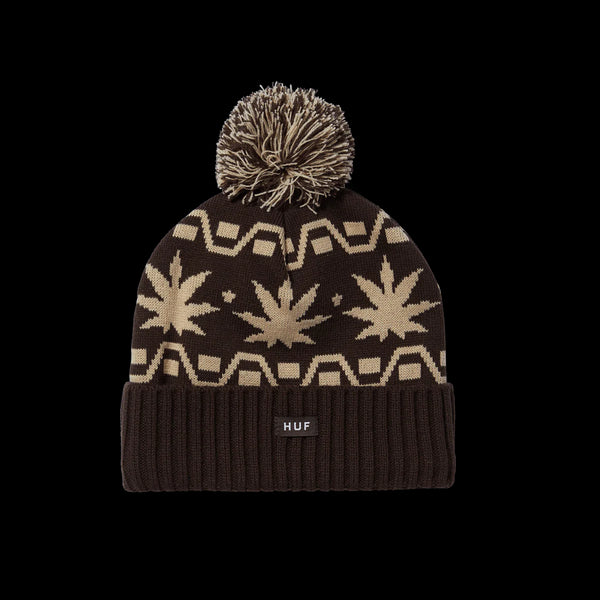 Huf - Apres Cuff Pom Beanie (Brown)