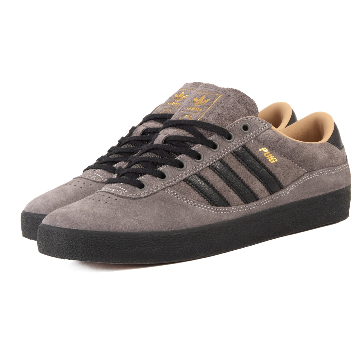 ★adidas★ Puig Indoor Light Beige Black IF4628 Adidas Puig Indoor Skateboard Shoe - Wonder Quartz/Black/White