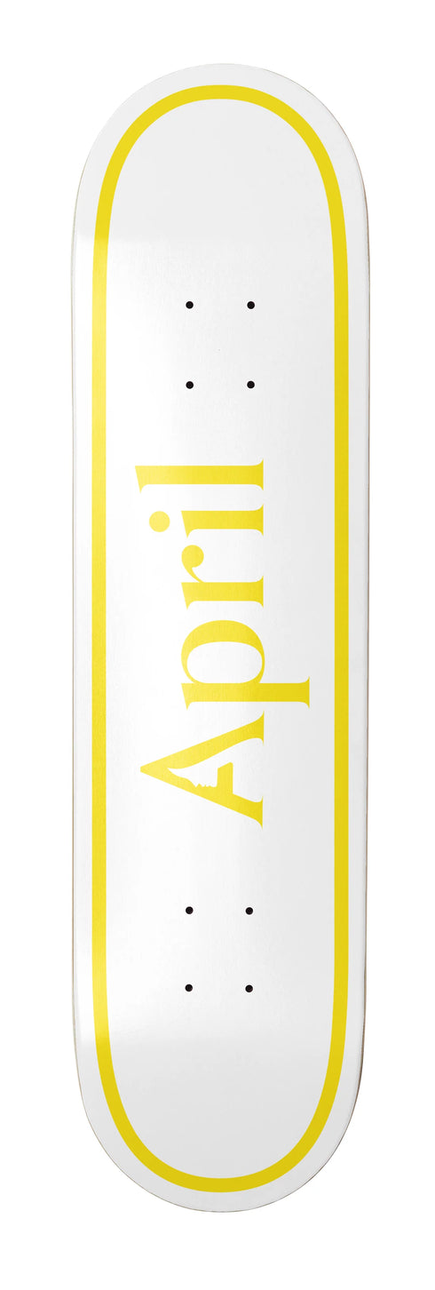 April - Twin April OG Logo Yellow/White Deck (8.5")