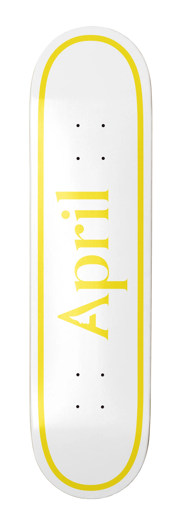 April - Twin April OG Logo Yellow/White Deck (8.5")