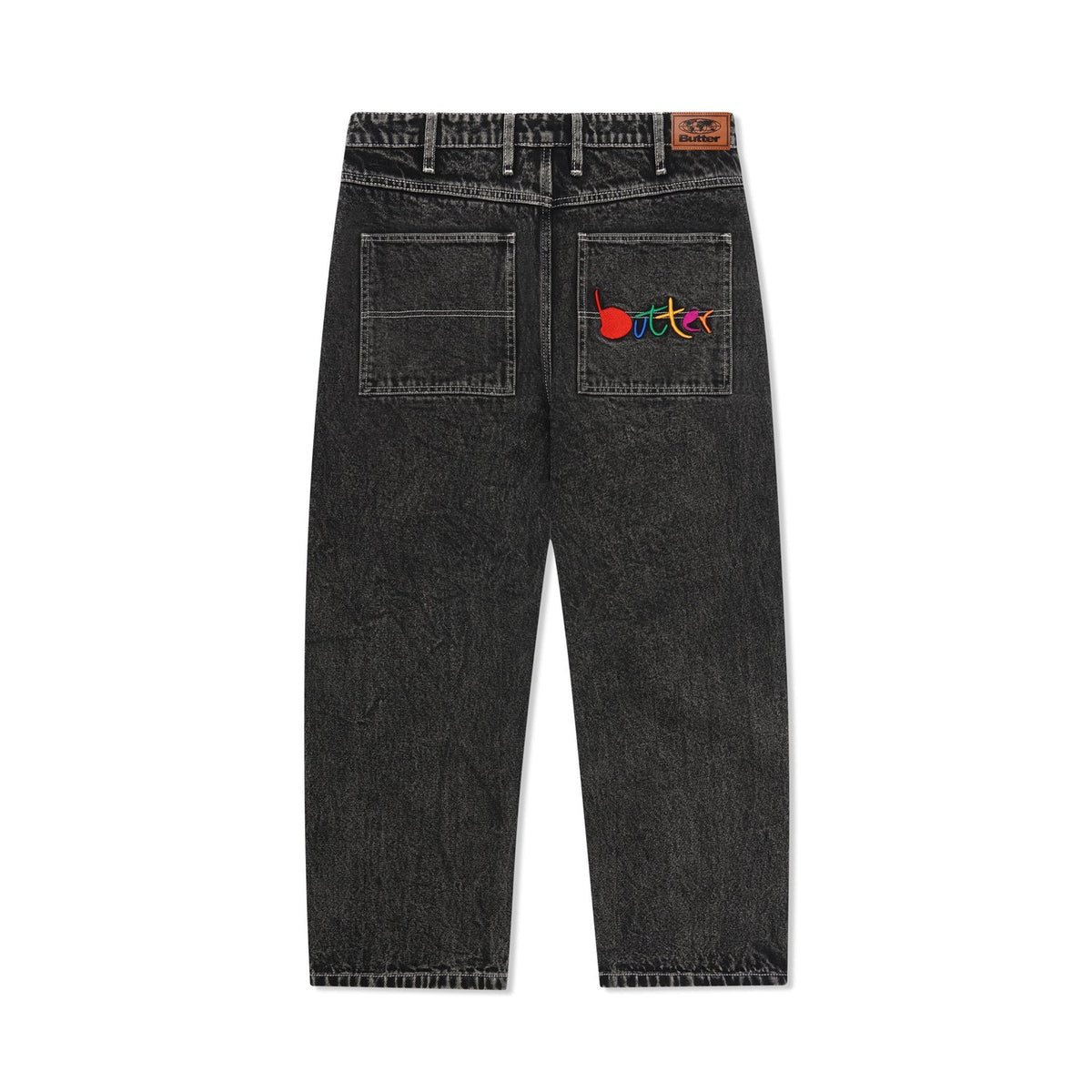 パンツ Butter Goods Dice Denim Washed Black 30 Rivet Denim Jeans, Washed Black – Butter Goods