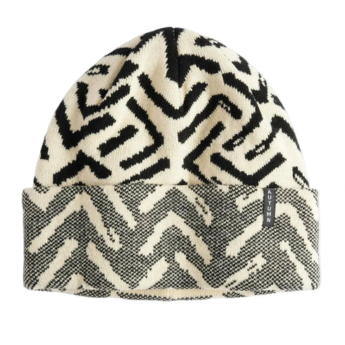 Autumn - Geo Beanie (Eggshell)