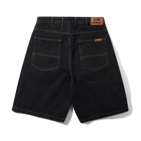 Butter Goods - Baggy Denim Shorts (Washed Black) *SALE