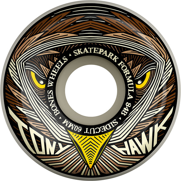 Bones - Pro Hawk Night Hawk Sidecut Skate Park Formula 84B Wheels (58mm/60mm)