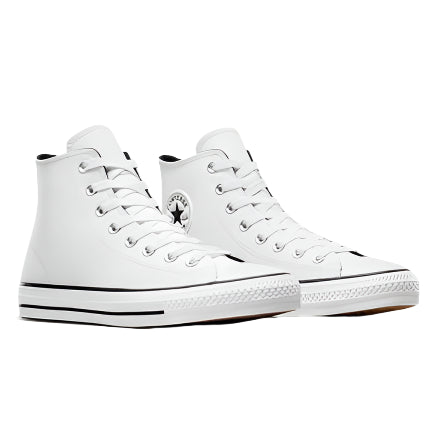 Cons - CTAS Pro Hi Leather (White/White/Black)