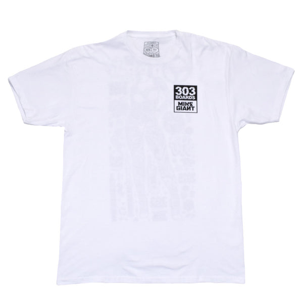 303 Boards - 303 X Mike Giant The Big Pig Shirt (White)