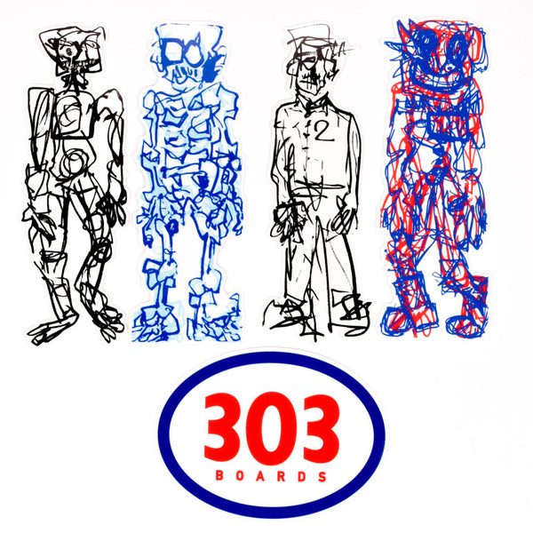 303 Boards - Blob Sticker Pack (5 Stickers)