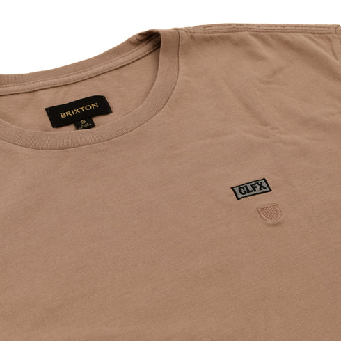 303 Boards - 303 X Brixton CLFX Block Embroidered Tee (Cinder Grey) *SALE